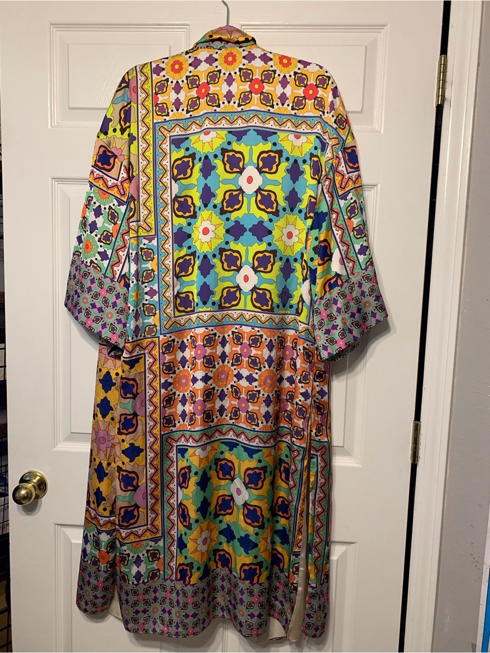 Zara Multi-Color Floral Patchwork Kimono - Picture 2 of 4